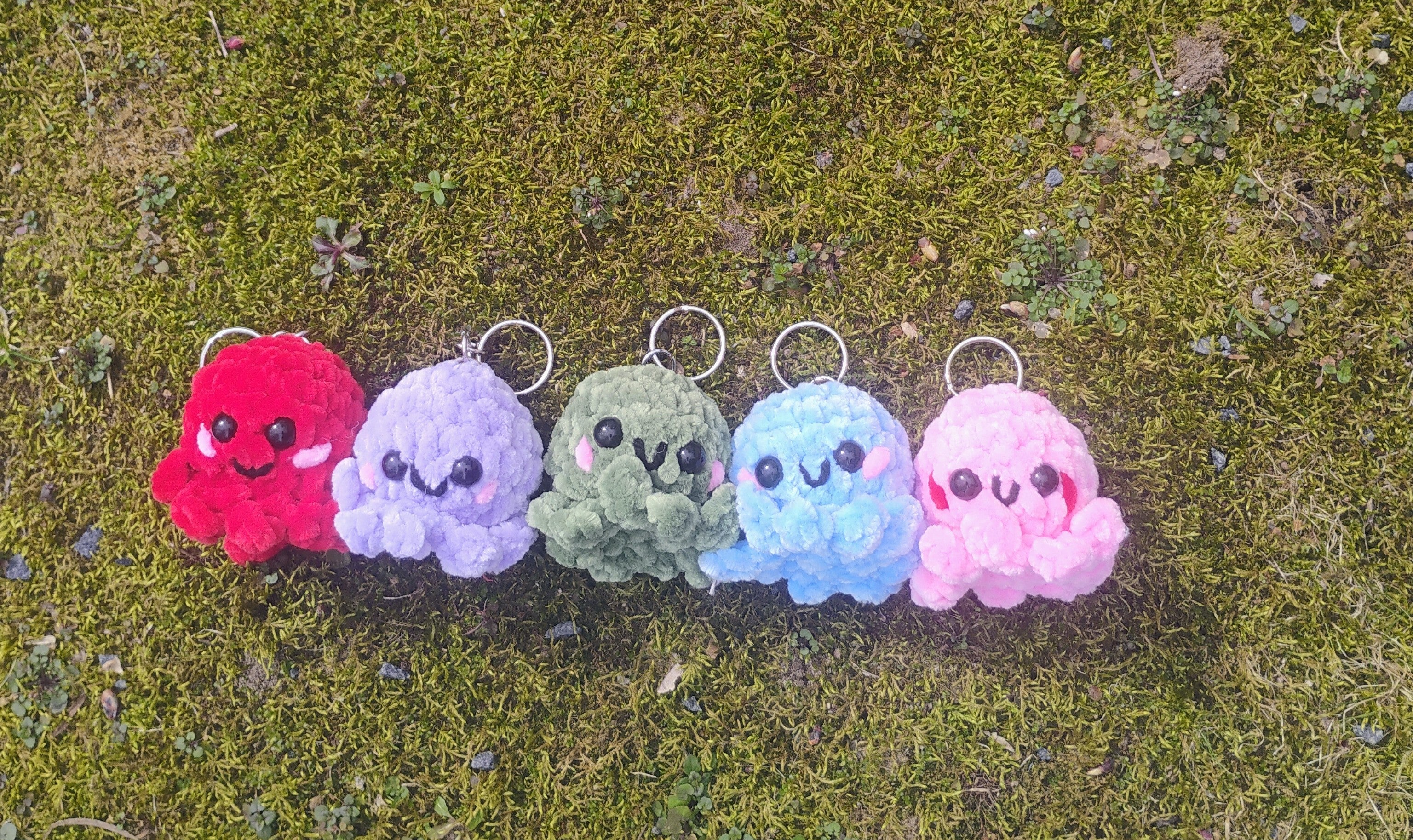 Multi-Color Octopus Keychain Pack