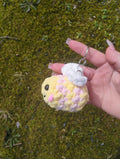 Yellow & Light Pink Baby Bee Plush Keychain