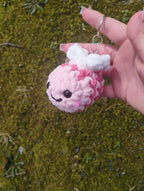 Pink Baby Bee Plush Keychain