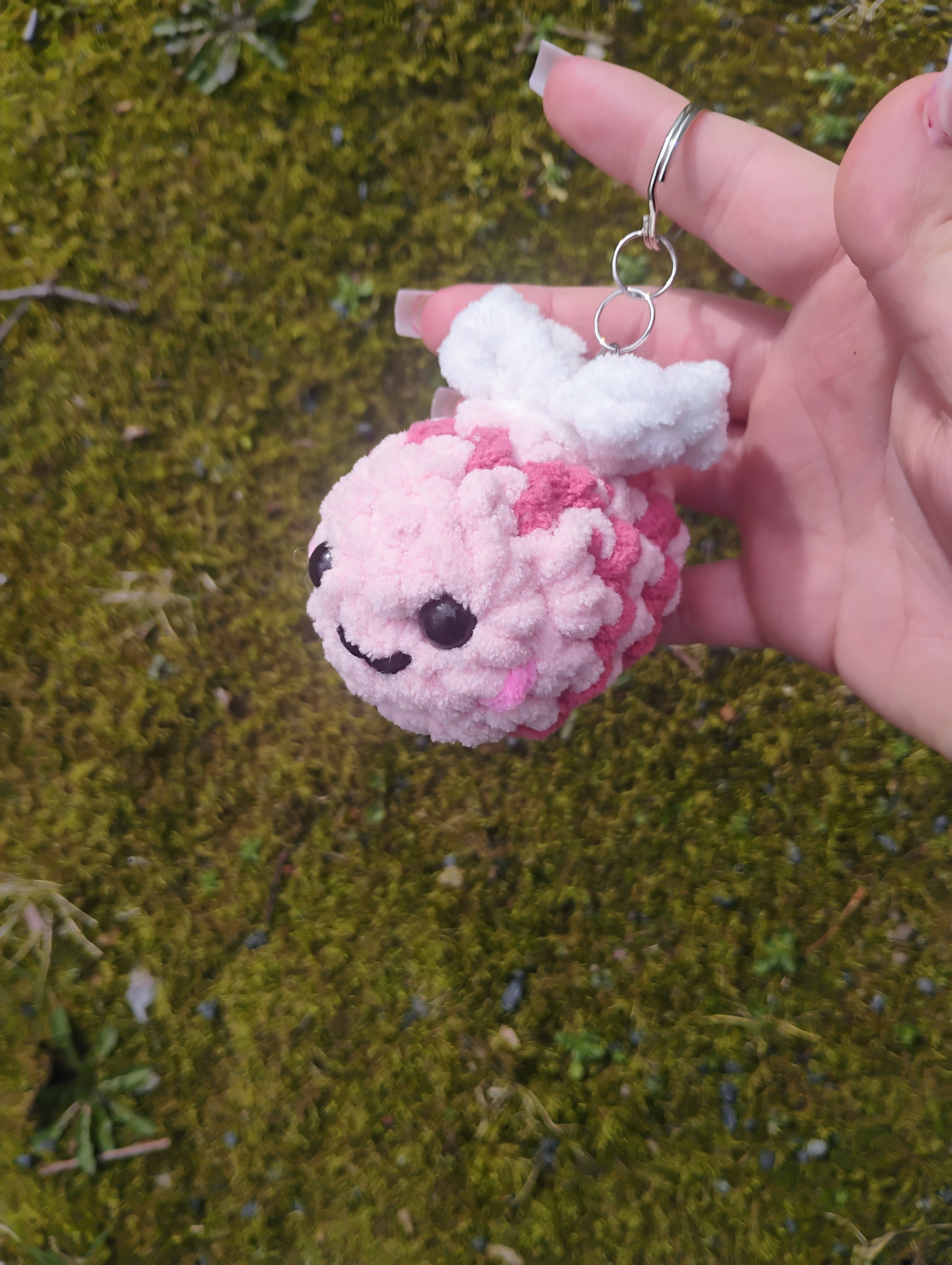 Pink Baby Bee Plush Keychain