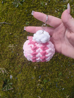 Pink Baby Bee Plush Keychain