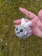 Green & Pink Baby Bee Plush Keychain