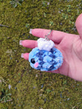 Dark Blue & Blue Baby Bee Plush Keychain